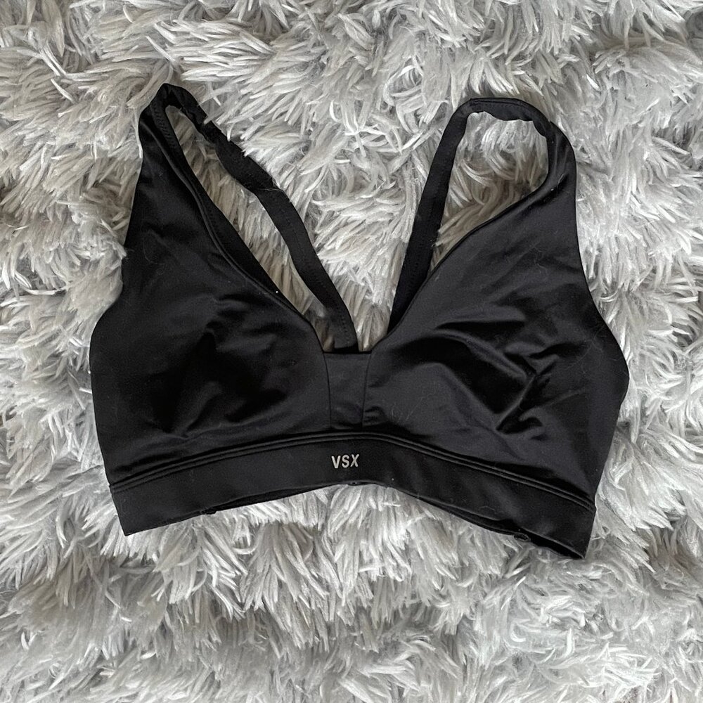 Victoria's Secret Black Sports Bra with Strappy Back